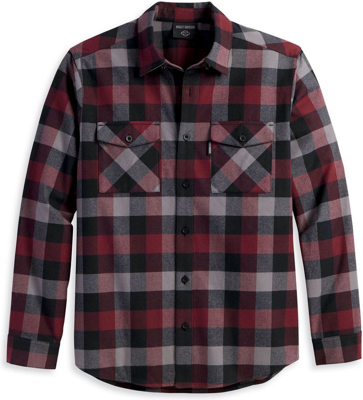 Harley-Davidson Men'S Essence Shirt  Red Checkered | 96120-23VM