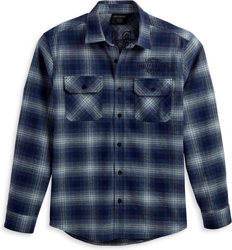 Harley-Davidson Shirt-Woven  Blue Plaid | 96122-23VM