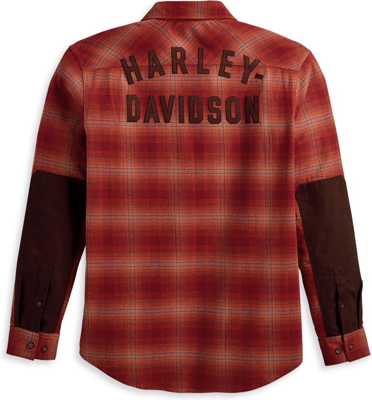 Harley-Davidson Shirt-Woven  Orange Plaid | 96124-23VM