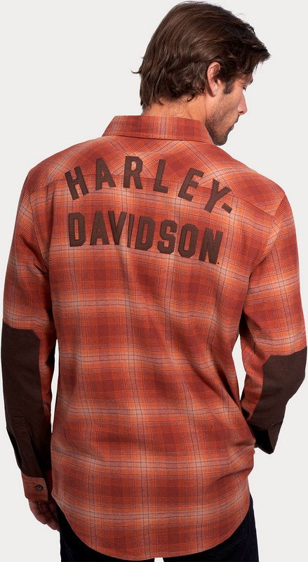 Harley-Davidson Shirt-Woven  Orange Plaid | 96124-23VM