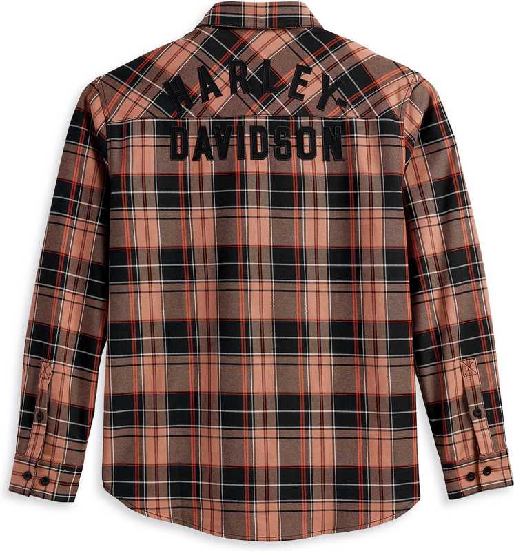 Harley-Davidson Shirt-Woven  Khaki Plaid | 96125-23VM
