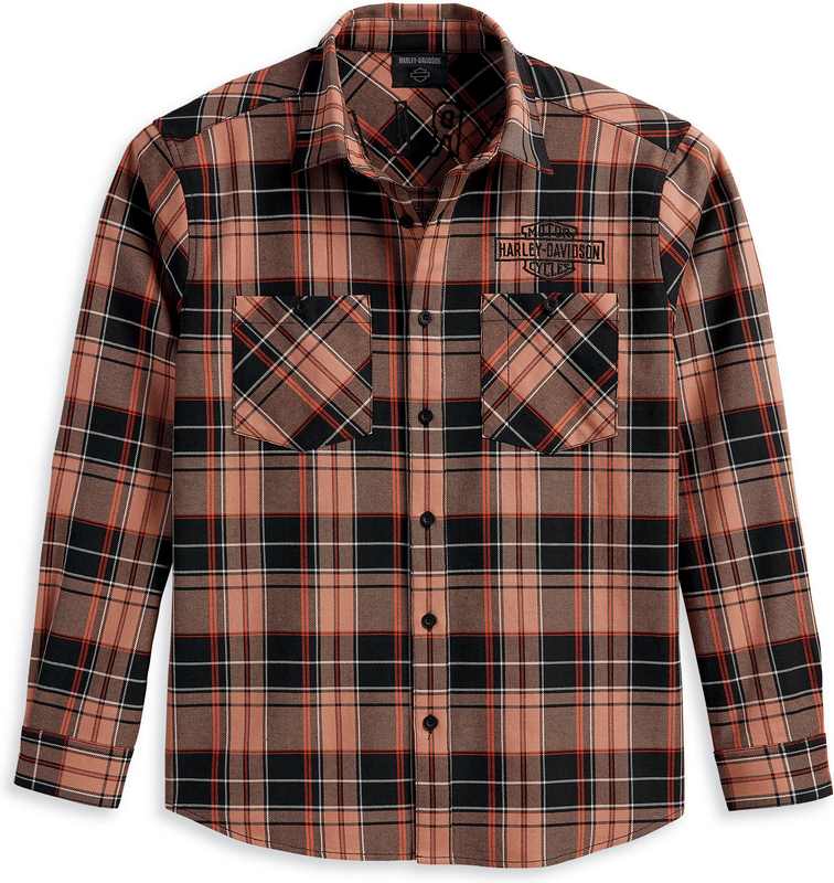 Harley-Davidson Shirt-Woven  Khaki Plaid | 96125-23VM
