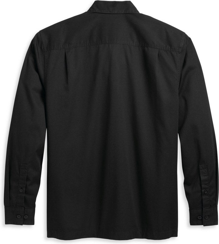 Harley-Davidson Men'S Bar & Shield Long Sleeve Shirt  Black Beauty | 96131-23VM