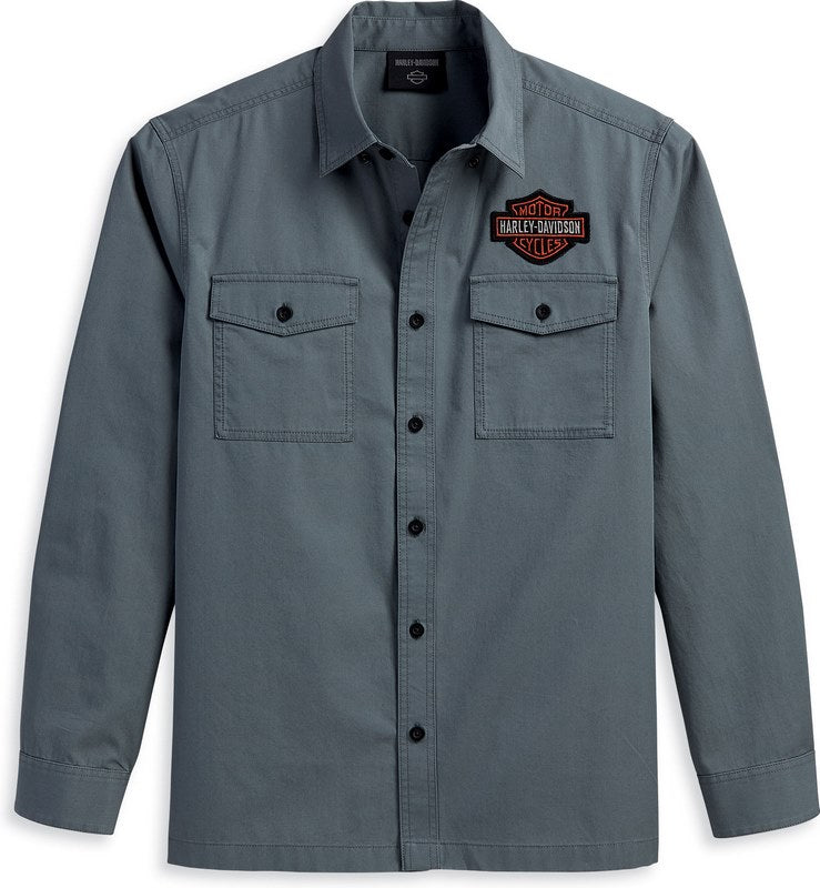 Harley-Davidson Shirt-Woven  Stormy Weather | 96132-23VM