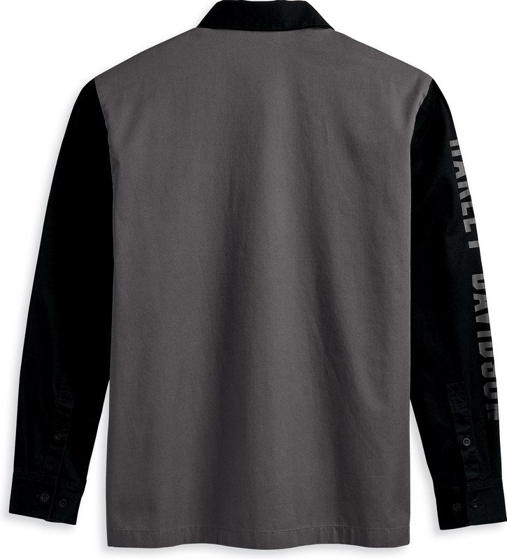 Harley-Davidson Men'S Mechanic Shirt  Colorblock-Design-Blackened Pearl | 96135-23VM