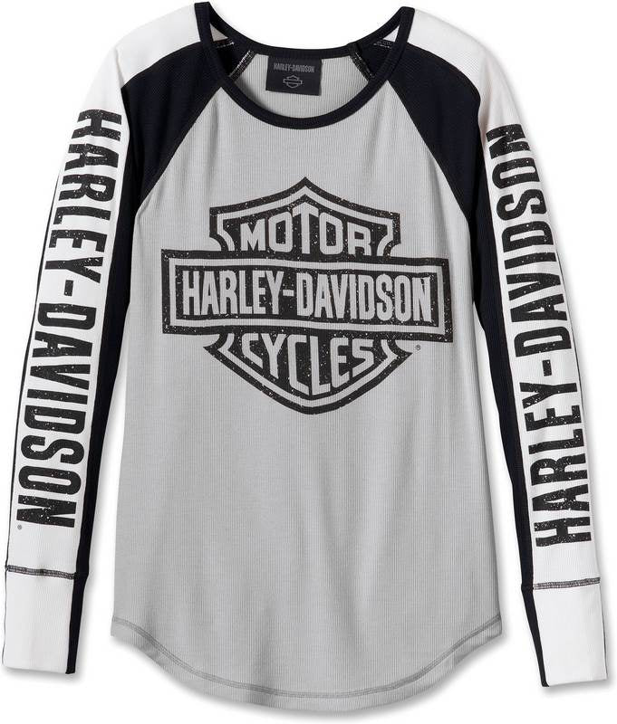 Harley-Davidson Tee-Knit  Colorblock-Design-Vapor Blue | 96144-24VW