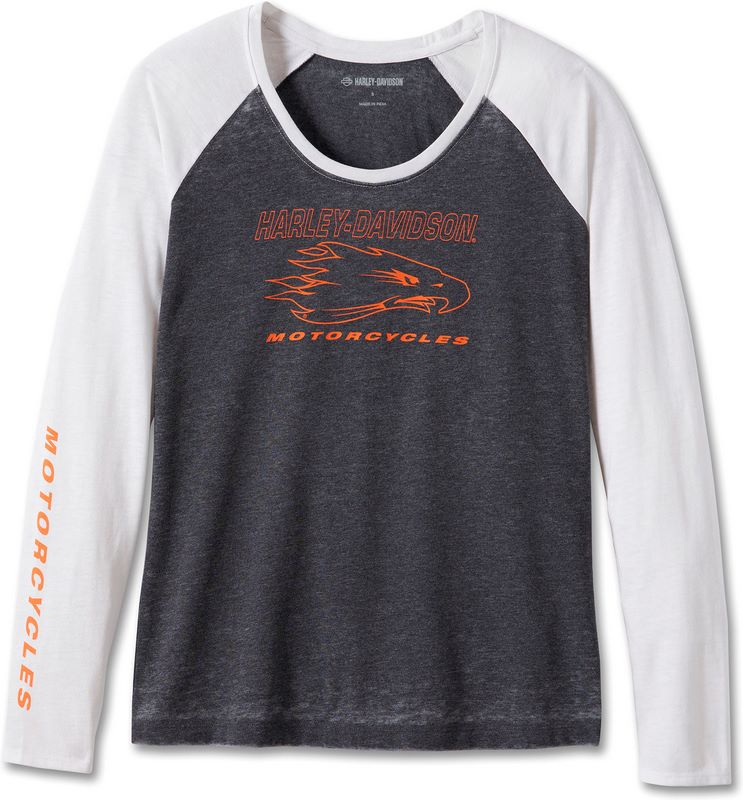 Harley-Davidson Tee-Knit  Colorblock-Design-Black Beauty | 96145-24VW