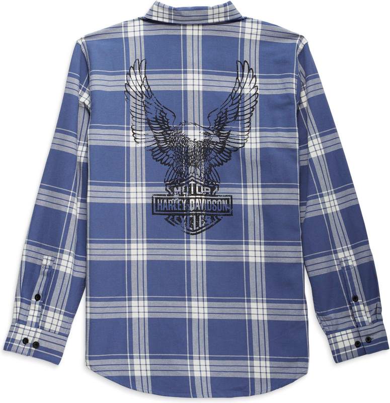 Harley-Davidson Shirt-Woven  Blue Plaid | 96146-23VM