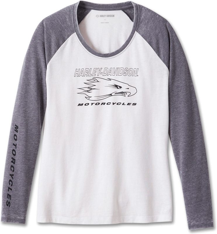 Harley-Davidson Tee-Knit  Colorblock-Design-Bright White | 96146-24VW