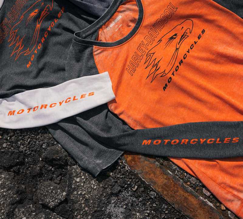 Harley-Davidson Tank-Knit  Colorblock-Design-Harley Orange | 96147-24VW