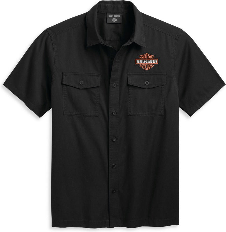 Harley-Davidson Bar & Shield Short Sleeve Shirt For Men  Black Beauty | 96154-23VM