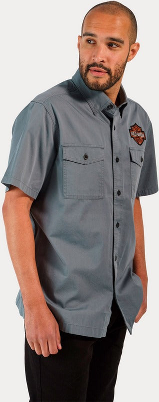 Harley-Davidson Shirt-Woven  Stormy Weather | 96156-23VM
