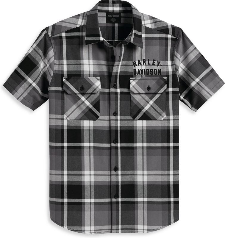 Harley-Davidson Men'S Staple Plaid Shirt  Natural Plaid | 96159-23VM