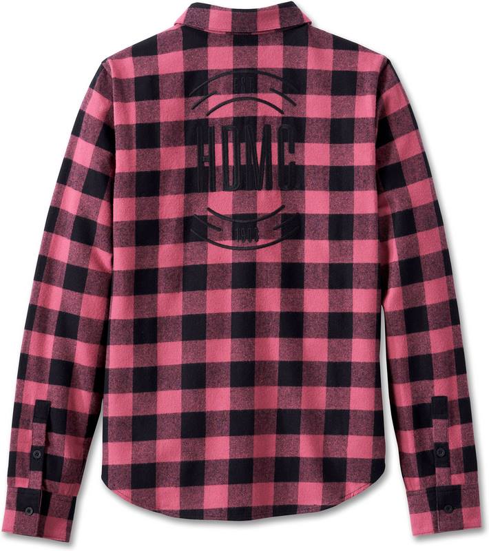 Harley-Davidson Shirt-Woven  Yarn Dyed Plaid-Crushed Berry | 96159-24VW