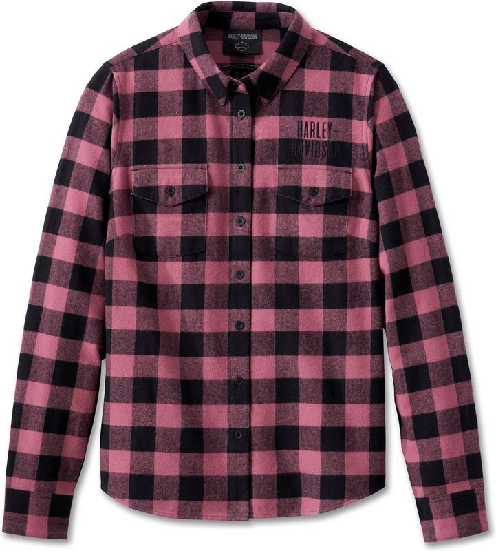 Harley-Davidson Shirt-Woven  Yarn Dyed Plaid-Crushed Berry | 96159-24VW