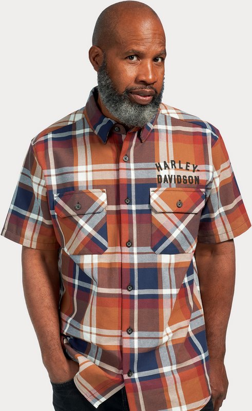 Harley-Davidson Men'S Staple Plaid Shirt  Warmes Multi-Plaid | 96160-23VM