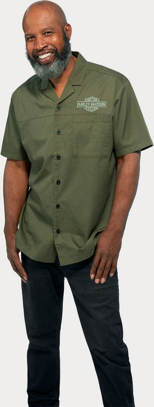 Harley-Davidson Shirt-Woven  Grape Leaf | 96162-23VM