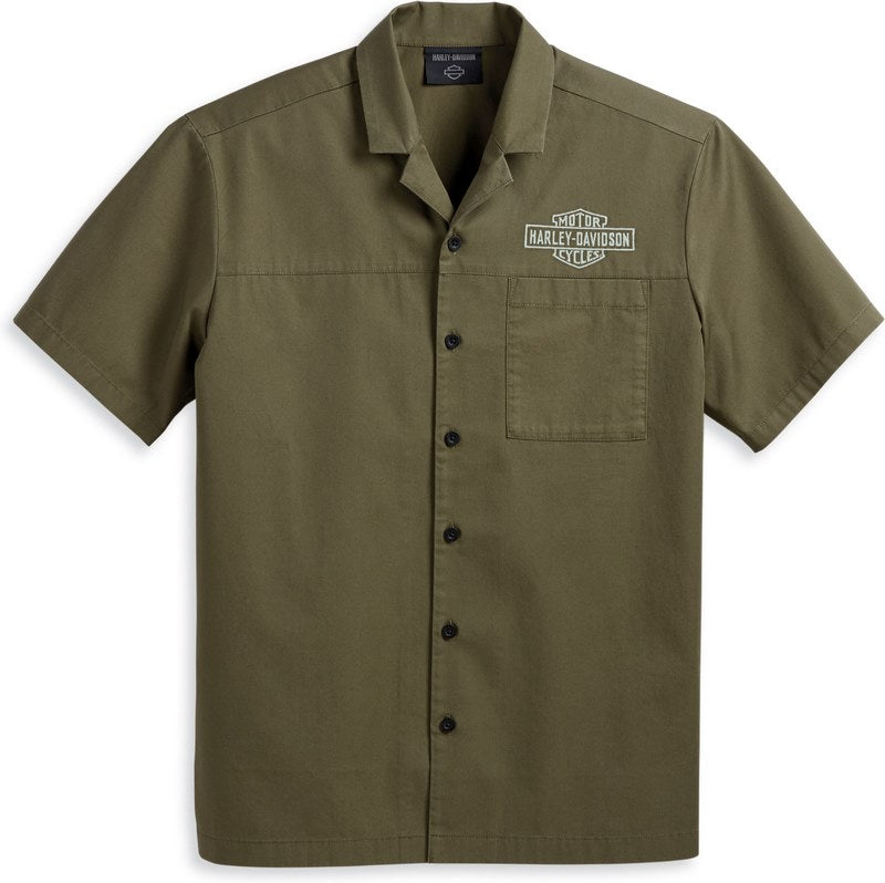 Harley-Davidson Shirt-Woven  Grape Leaf | 96162-23VM