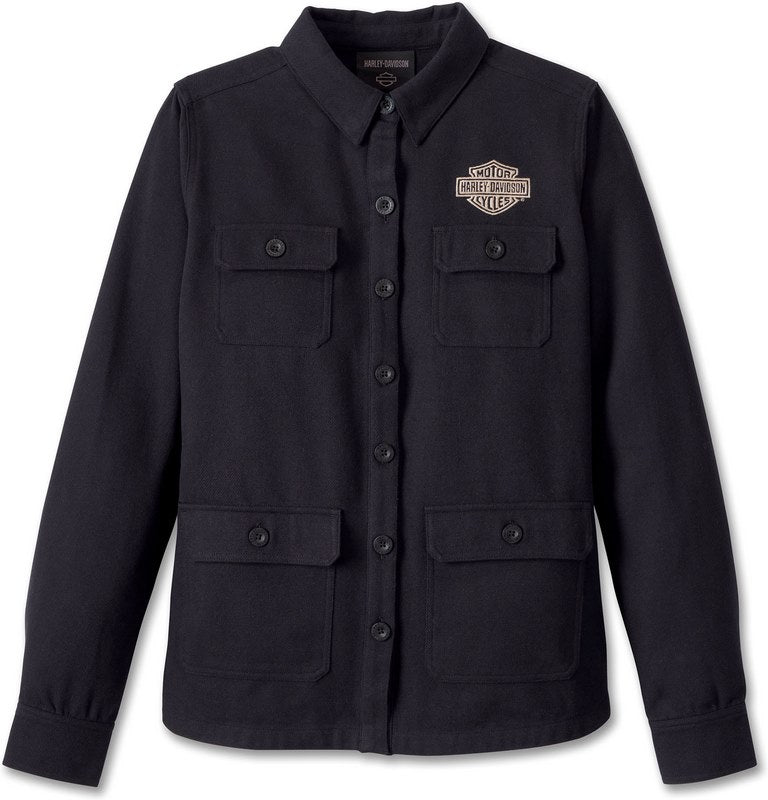 Harley-Davidson Shirt Jacket-Woven  Black Beauty | 96164-24VW