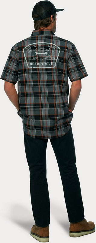 Harley-Davidson Shirt-Woven  Grey Plaid | 96165-23VM