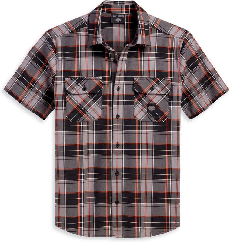 Harley-Davidson Shirt-Woven  Grey Plaid | 96165-23VM