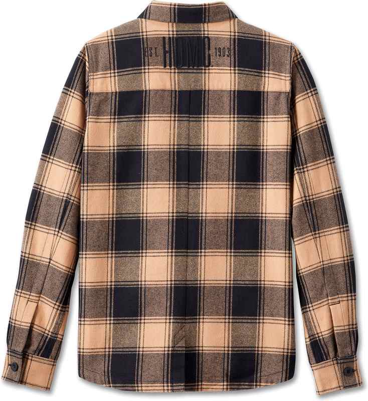 Harley-Davidson Shirt Jacket-Woven  Yarn Dyed Plaid-Tannin | 96165-24VW