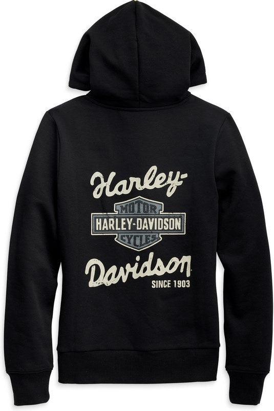 Harley-Davidson Women'S Special Machinist Pullover Hoodie  Black Beauty | 96178-23VW
