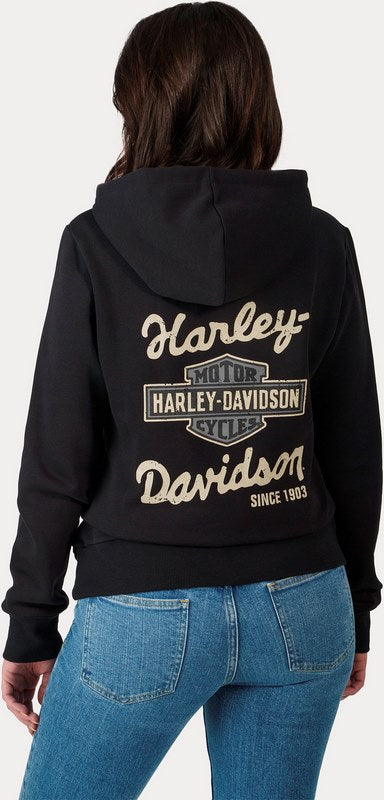 Harley-Davidson Women'S Special Machinist Pullover Hoodie  Black Beauty | 96178-23VW