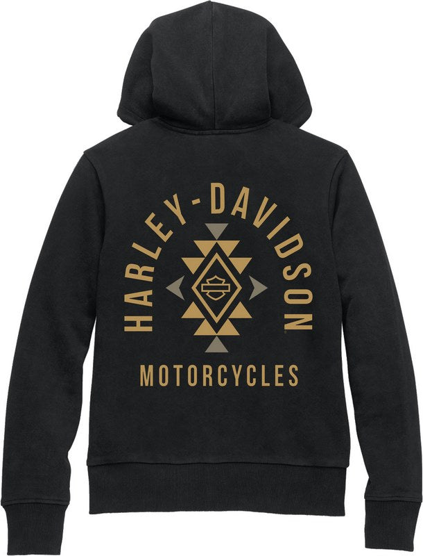 Harley-Davidson Women'S Special Zip Front Hoodie  Black Beauty Heather | 96185-23VW