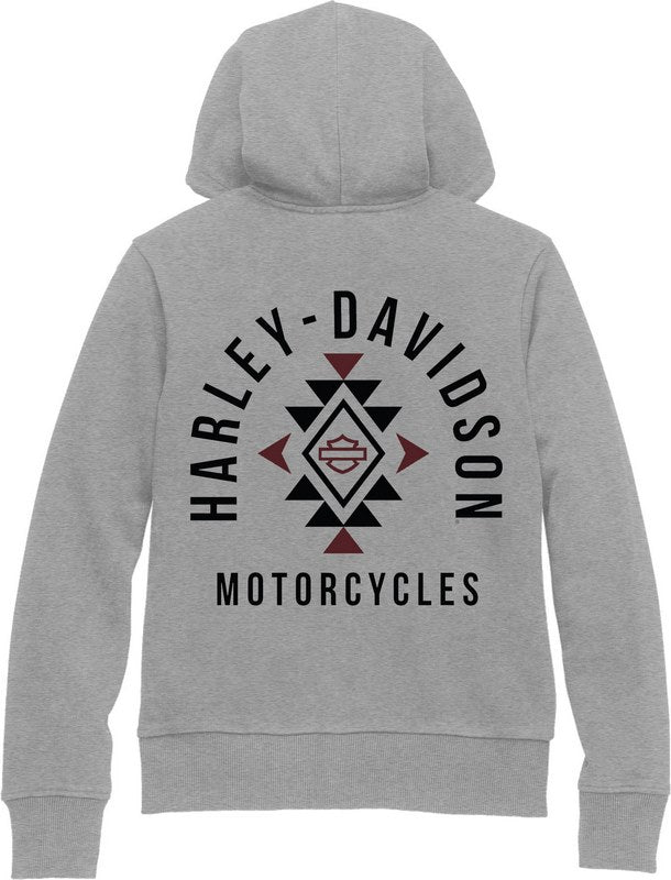 Harley-Davidson Women'S Special Zip Front Hoodie  Light Grey Heather | 96186-23VW