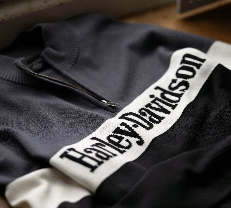 Harley-Davidson Sweater-Knit  Colorblock-Design-Black Beauty | 96189-24VM