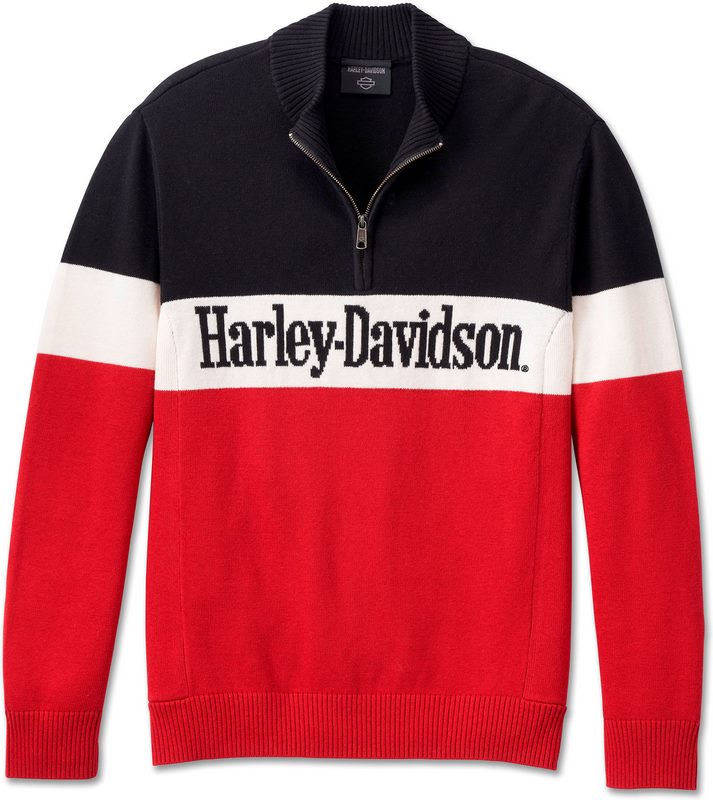 Harley-Davidson Sweater-Knit  Colorblock-Design-Chili Pepper | 96190-24VM