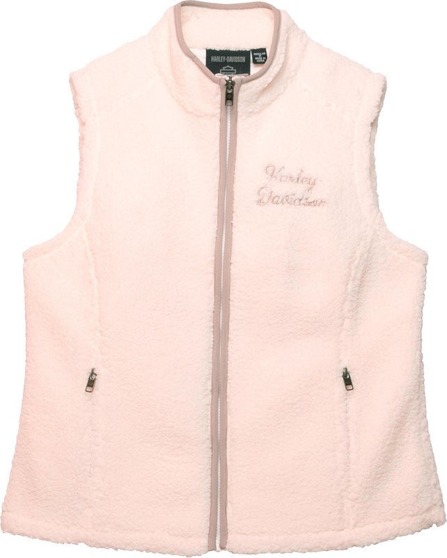 Harley-Davidson Women'S Shift Gears Sherpa Vest  Cloud Dancer | 96191-23VW