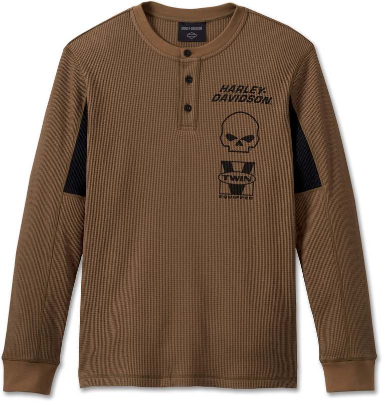 Harley-Davidson Henley-Knit  Stone Gray | 96204-24VM