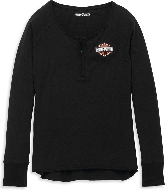 Harley-Davidson Henley-Knit  Black | 96205-22VW