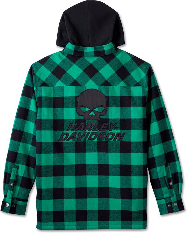 Harley-Davidson Shirt Jacket-Woven  Green Plaid | 96214-24VM
