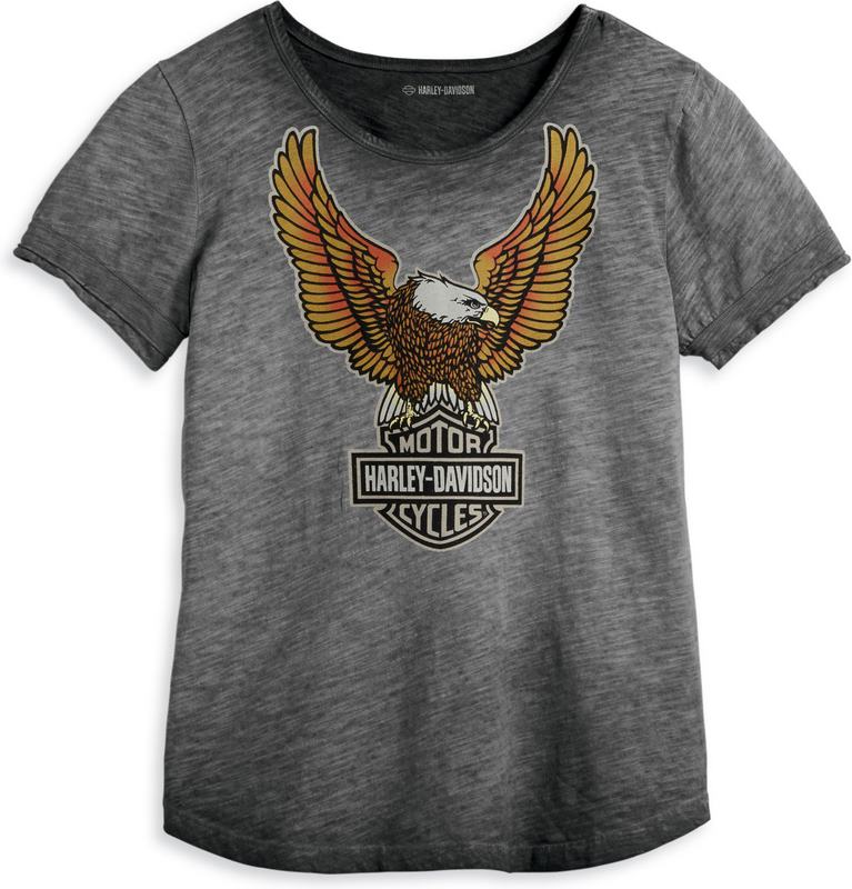 Harley-Davidson Women'S Hometown Scoop Neck Tee  Black Beauty | 96218-23VW