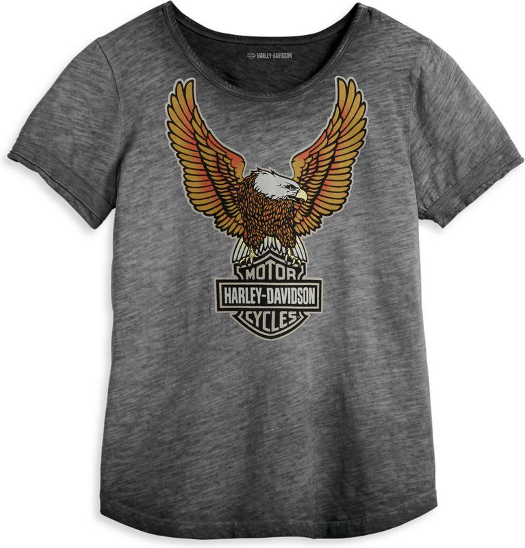 Harley-Davidson Women'S Hometown Scoop Neck Tee  Black Beauty | 96218-23VW
