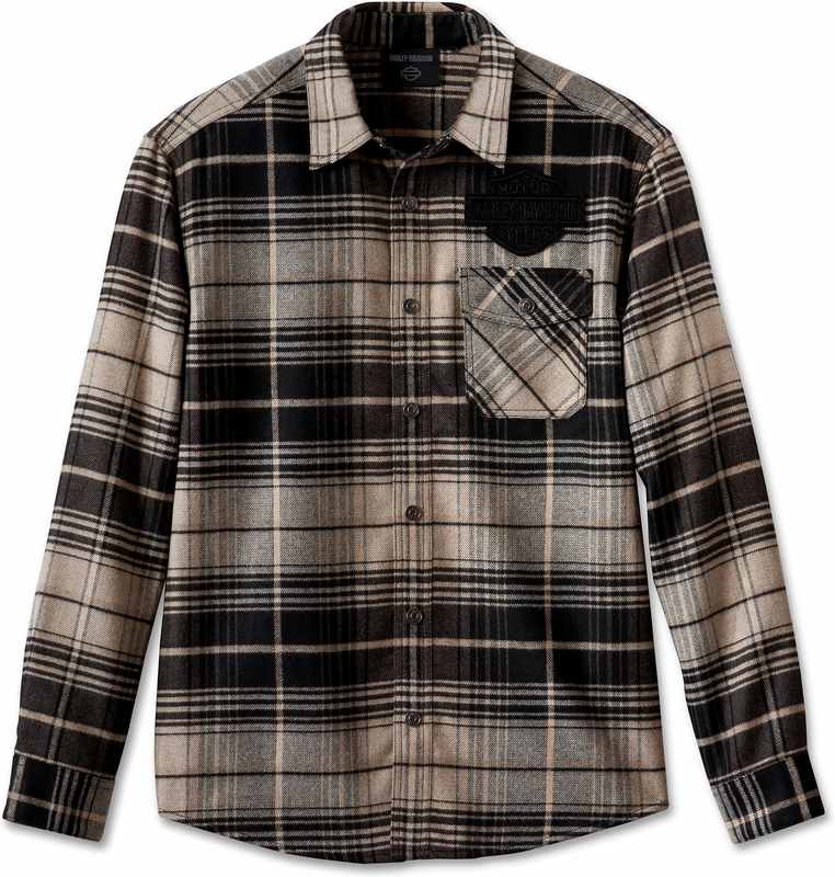 Harley-Davidson Shirt-Woven  Black Plaid | 96223-24VM