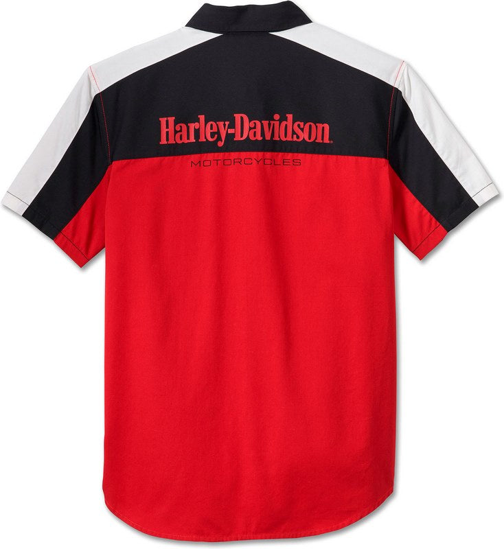 Harley-Davidson Shirt-Woven  Colorblock-Design-Chili Pepper | 96228-24VM