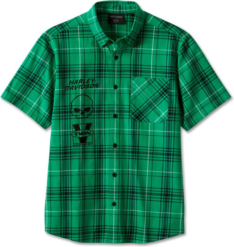 Harley-Davidson Shirt-Woven  Green Plaid | 96230-24VM