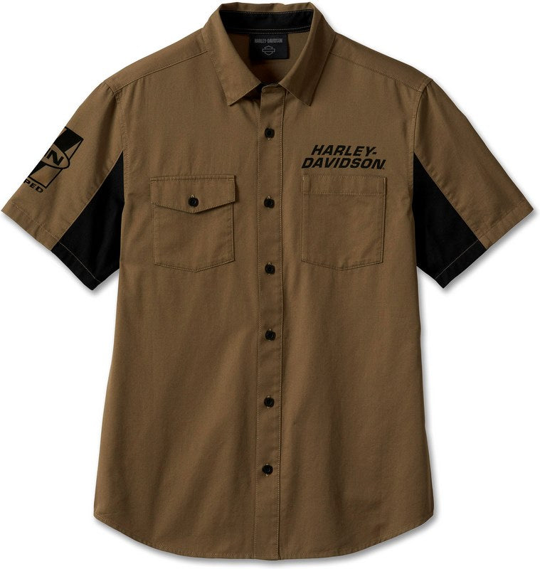 Harley-Davidson Shirt-Woven  Stone Gray | 96232-24VM