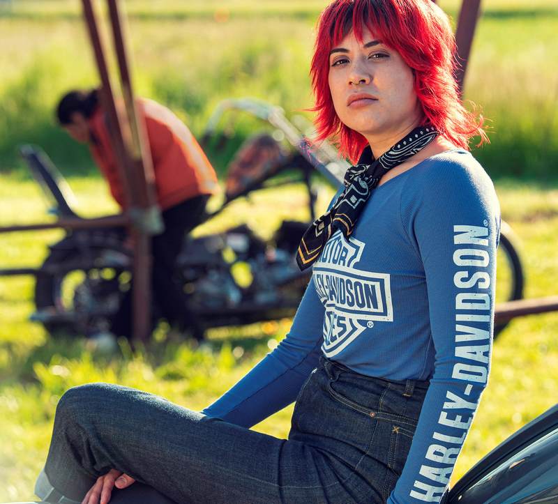 Harley-Davidson Tee-Knit  Gray Blue | 96237-23VW