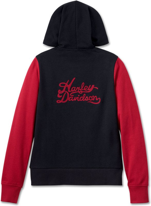 Harley-Davidson Hoodie-Knit  Colorblock-Design-Black Beauty | 96241-24VW