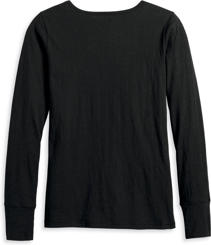 Harley-Davidson Henley-Knit  Black Beauty | 96242-23VW