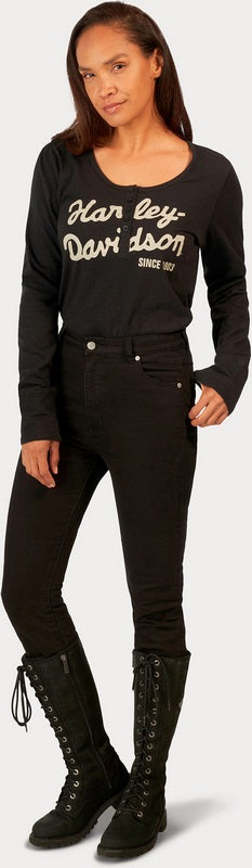 Harley-Davidson Henley-Knit  Black Beauty | 96242-23VW