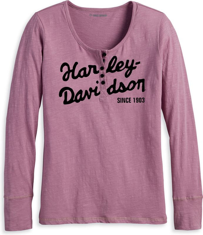 Harley-Davidson Henley-Knit  Dusky Orchid | 96244-23VW