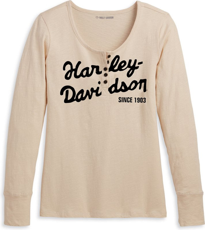 Harley-Davidson Henley-Knit  Oatmeal | 96245-23VW