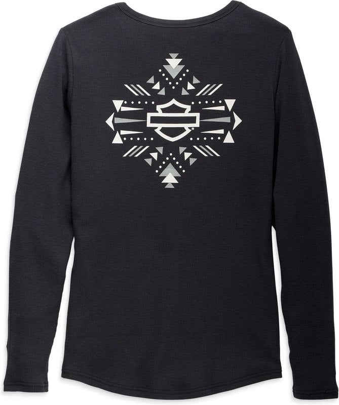 Harley-Davidson Henley-Knit  Black Beauty | 96246-23VW