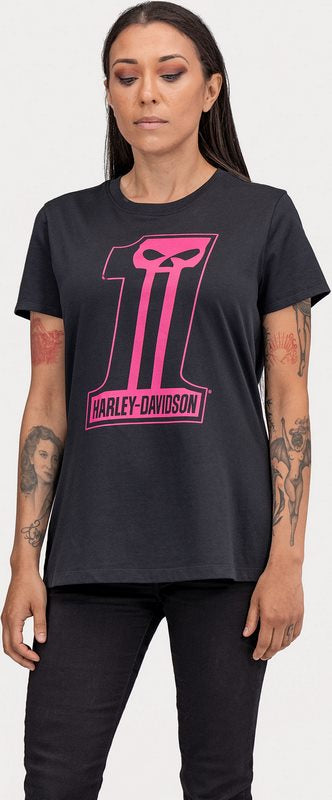 Harley-Davidson #1 Skull Graphic Tee For Women  Black Beauty | 96253-22VW